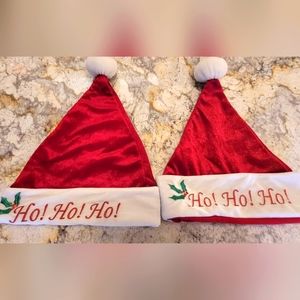 NEW Santa Hats (2) HO HO HO